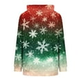 thumbnail image 4 of Brondbend Hoodies for Women Women's Hooded Sweatshirt Long Sleeved Drawstring Pocket Pullover Christmas Print Stylish Loose Fit Tops Ladies Climb Mountains Fall Winter Wear Multicolor, 4 of 5