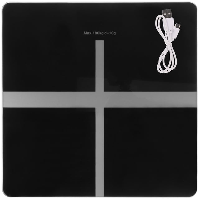 UPGRATOR 1Ud Báscula Corporal Digital Con Carga USB Precisa Para Control De Peso En Casa Con Vidrio Templado