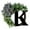 #K, variant on Personalized Grapevine Letter Wreath (Custom Initial Decor, Welcome Sign), Pre-Formed Letters Maintain Perfect Shape, Reinforced Connectors(#B), By Kingtowag