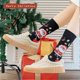 thumbnail image 3 of Calcetines de vestir coloridos para hombre, novedosos, divertidos, elegantes y con estampados funky, calcetines casuales y locos para hombre - Medias navideñas, 3 of 5