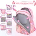 thumbnail image 2 of Mochila escolar Alrisg Lovely para niñas de 17 pulgadas, rosa, 2 of 7