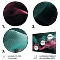 thumbnail image 3 of Designart "Harmonious Contrast Green and Pink I" Modern Waves Metal Art Living Room, 3 of 5