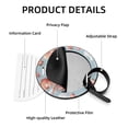 thumbnail image 4 of Cupid Set of 2pcs PU Leather Round Suitcase Tags with Privacy Cover and Name ID Tag - Ideal for Travel Luggage, Handbags, Backpacks, School Bags, 4 of 6