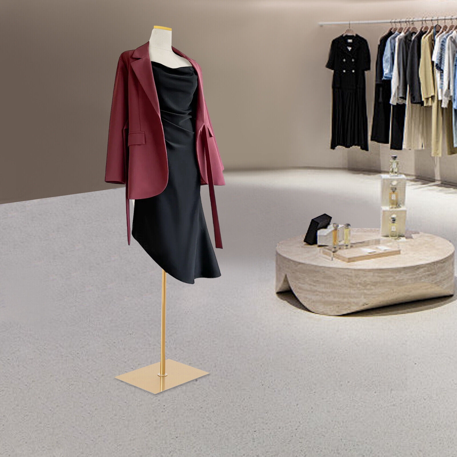 White Adjustable Dress Form Mannequin - 150-210cm Height, 94cm Bust - Professional Display for Boutiques & Tailors