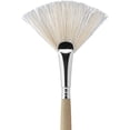 thumbnail image 2 of Escoda Clasico Chungking White Bristle Brush - Fan, Long Handle, Size 2, 2 of 4