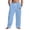 #0027-Light Blue, variant on Betivan Men's Linen Cargo Pants Solid Color Drawstring Elastic Waist Breathable Regular Fit Casual Work Outdoor Long Trousers