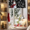 thumbnail image 3 of Valances for Windows Christmas Snowman Rod Pocket Cafe Window Treatments Valance Curtains for Kitchen Bathroom Laundry Basement Windows 56"x16", 3 of 7