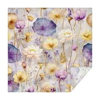 Square Tablecloth 42x42 Inch – Waterproof Polyester Printed Table Cover, Wrinkle Resistant & Washable for Kitchen Dining Picnic Party Decor, Single-v4-15, White