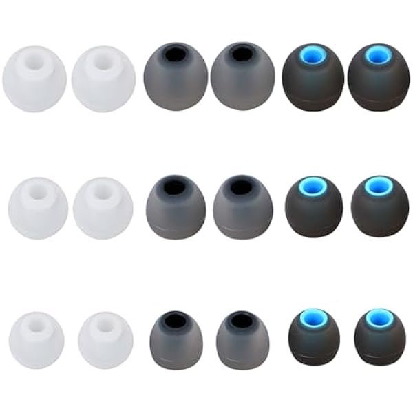 wonima02 Silicone Earbud Covers - Fit for in-Ear Headphones (Inner Hole 3.8mm -5.1mm) Ear Tips - 9 Pairs S/M/L