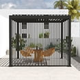 thumbnail image 2 of Mirador 111S Outdoor Pergola Aluminum Deco Wall Skyline 1/3 10' Side, Dark Grey (Not Pergola), 2 of 8