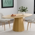 thumbnail image 3 of MAYEERTY 67x33.5x30 Modern Oval Dining Table for 6, Mid-Century Kitchen Table for Dining Room Kitchen, Natural Wood, 3 of 10