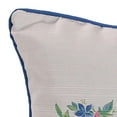 thumbnail image 2 of Jordan Manufacturing 18" x 18" Multicolor Hello Flower Truck Square Reversible Decorative Throw Pillow with Welt, 2 of 5