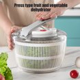 thumbnail image 5 of Xecvkr Manual Fruit Vegetable Salad Spinner Press Kitchen Drainer Dewatering Box Large Capacity Compact Storage 8.26x5.90in 1 Piece, 5 of 6