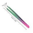 thumbnail image 2 of Unique Bargains 1 Pc Ice Flower Eyebrow Tweezer for Bathroom Travel Hotel Pink Stainless Steel, 2 of 4