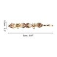 thumbnail image 4 of Unique Bargains 2 Pcs Bobby Pin Rhinestone Bow Hair Clips Champagne Gold Tone, 4 of 5