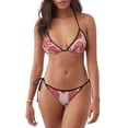 thumbnail image 1 of Fotbe Red Meat Traje de Baño para Mujer de Dos Piezas – Bikini Sexy de Tirantes Tipo Halter con Diseño Triangular, 1 of 6