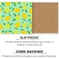 thumbnail image 6 of GZHJMY Square Drink Coasters 2 Pcs Ripe Yellow Fruits and Leaves of Lemon Absorbent Ceramic Coffee Coasters for Drinks with Cork Base Housewarming Gift for Home Decor, 6 of 6