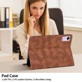 thumbnail image 3 of Case for Xiaomi Redmi Pad 2 11 inch 2025, Brown Leather Folio Stand with Pencil Holder & Card Slot, 3 of 7