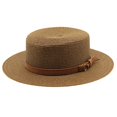 thumbnail image 2 of Classic British Summer Sun Hat with Flat Top for Travel Casual Style Daily Leisure Wear, 2 of 3