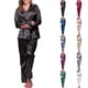 thumbnail image 3 of Pijamas de manga larga para mujer, Sexy ropa de dormir, lencería de satén, conjuntos de ropa de noche femenina, pijamas de seda, ropa de estar por casa, nuevo, Invierno, 3 of 4