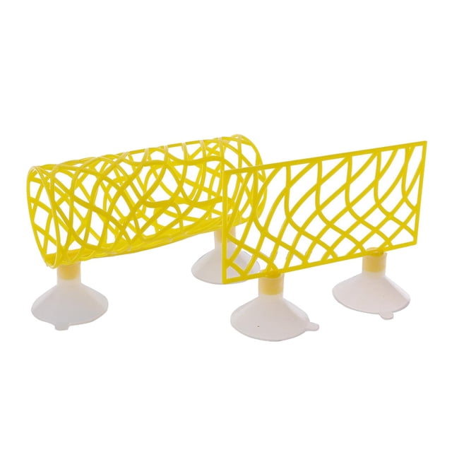 Túnel para peces Betta, cueva para dormir para Betta, adorno seguro para pecera, diseño hueco, cueva para Betta, cama para Betta para peces pequeños y Amarillo