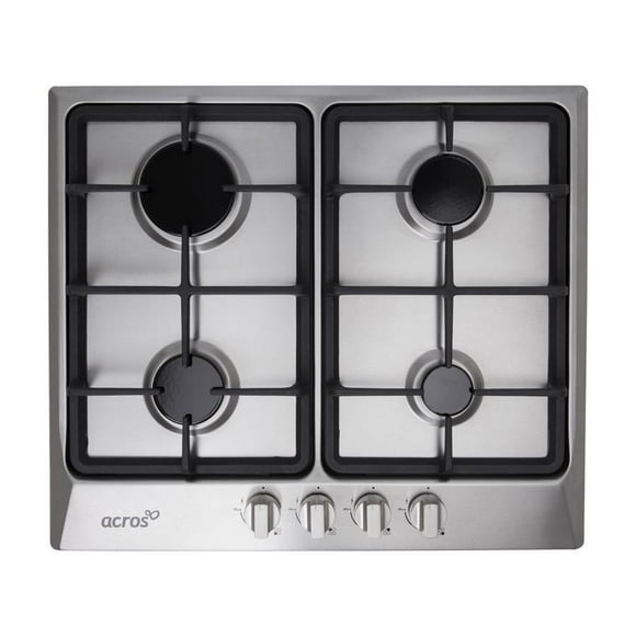 Parrilla de gas de 60 cm (24 pulgadas) Acros AP2420S para empotrar de 4 quemadores en acero inoxidable