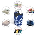 thumbnail image 3 of DouZhe Panier à Linge Rectangulaire 50L, Imprimés Manette de Jeu Rétro Bleu Imperméable Pliable avec Poignées en Aluminium, 3 of 6