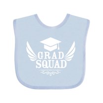 Inktastic Grad Squad with Graduation Cap and Wings Boys or Girls Baby Bib