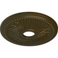 thumbnail image 3 of Ekena Millwork 18"OD x 3 3/4"ID x 1 1/2"P Bailey Ceiling Medallion (Fits Canopies up to 5 3/4"), Hand-Painted Brass, 3 of 6