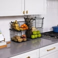 thumbnail image 2 of BirdRock Home 3pc Stackable Wire Storage Bins, 2 of 3