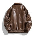 thumbnail image 4 of Taylonsss Clearance Men's Fashion Men's Leather Motorcycle Jackets Casual Tops Coats, 4 of 6