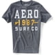 thumbnail image 1 of Aeropostale 1987 Surf Co. Camiseta gráfica para hombre, gris, XS, 1 of 1
