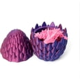 thumbnail image 3 of Dragon Egg - 3D Printed Egg with Flexible Pearly Sheen Dragon, 3D Printed Gift, Articulated Crystal Dragon Figurine Decor, Home Decor(12" Dragon), 3 of 7
