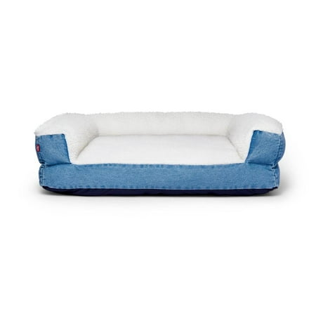 Denim & Sherpa Pet Bed - Blue - L/XL - Levis x Target