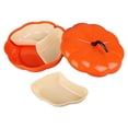 thumbnail image 4 of Bandeja de aperitivos con forma de calabaza para Halloween, bandeja dividida para servir, práctica y portátil para frutas secas 3 cuadrículas, 4 of 9