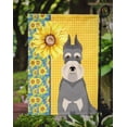 thumbnail image 3 of Summer Sunflowers Salt Pepper Schnauzer Flag Garden Size, 3 of 5