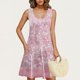 thumbnail image 2 of Vestido Corto de Verano Casual de Moda Impreso Cuello Redondo Bolsillo sin Mangas de las Mujeres, Vestido Casual para Diario, 2 of 9