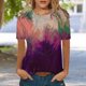 thumbnail image 2 of Gibobby Playera Manga Corta para Mujer Camiseta manga corta con cuello redondo y estampado moda informal para mujer(Morado,G), 2 of 4