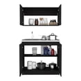 thumbnail image 6 of FM FURNITURE Perseus Countertop Engineered Wood Cabinet Set in Black, 6 of 8