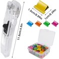 thumbnail image 2 of with 50 Pcs Small Binder Clips, Portable Handheld Clam Clip Dispenser Stainless Steel Refill Paper Clips for Home School Office Document Supplies, 2 of 5