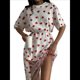 thumbnail image 3 of Vestido Maxi Informal de Vacaciones para Mujer, con Cuello Redondo, Suelto, de Empalmada y Estampado de Amor. Talla Única, 3 of 8