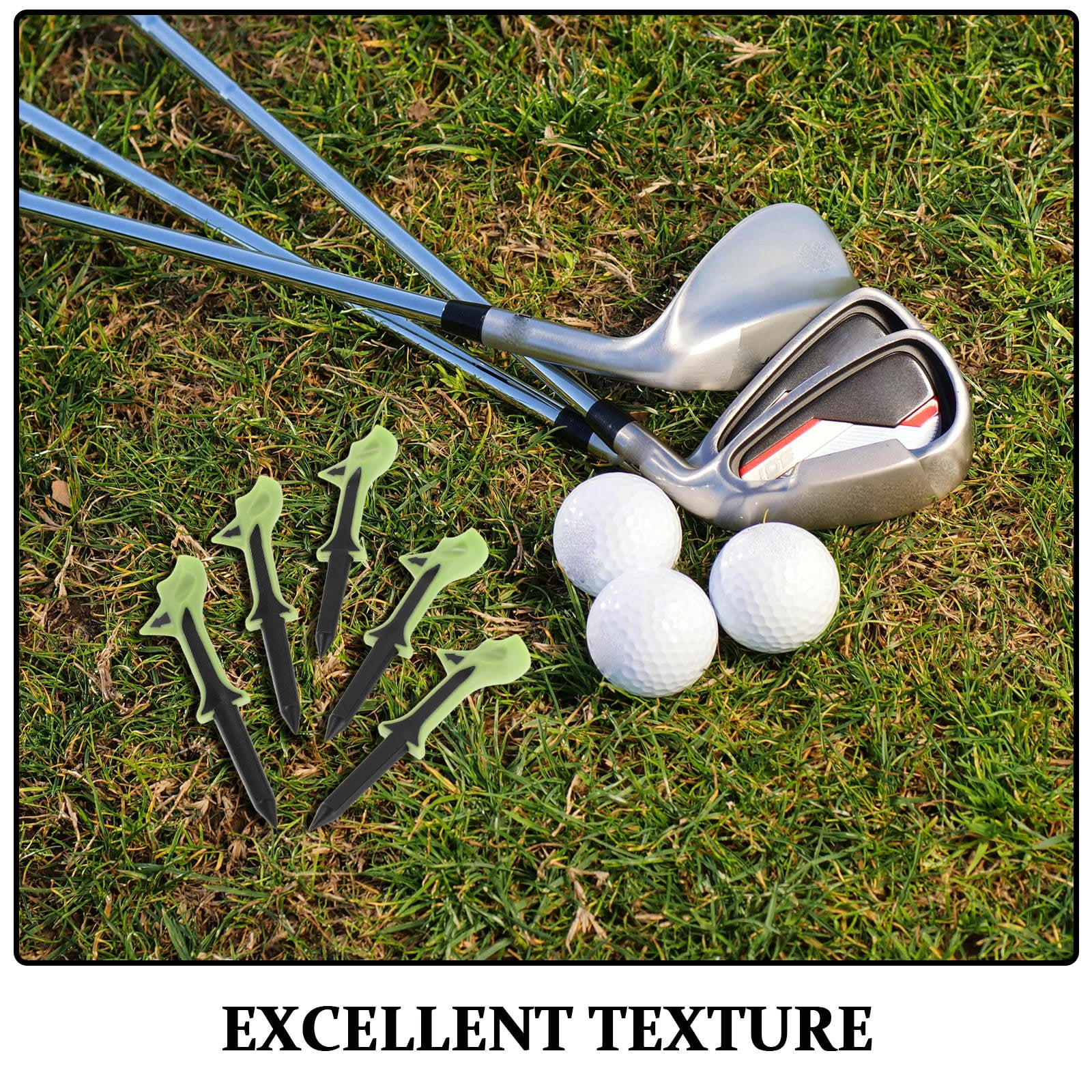OUNONA 10- Plastic Golf Tees for Beginners, Outdoor Golf Practice Accessories for Training