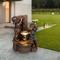thumbnail image 2 of Flmtop Retro Garden Statue Kids Shape Resin Exquisite Fountain Figurine for Outdoor, 2 of 9