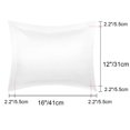 thumbnail image 5 of Unique Bargains 2-Pack Satin Pilllowcase Pillow Shams 12" X 16" White, 5 of 8