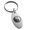 Silver, variant on Stainless Steel Sun & Moon Yin Yang Engraved Small Oval Charm Keychain Keyring