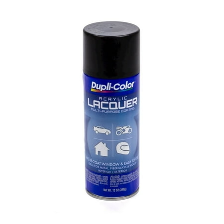 Dupli-Color/Krylon Semi Gloss Black Lacquer Paint 12oz