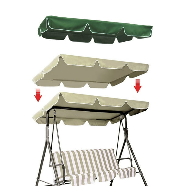 Toldo de repuesto para columpio de jardín, cubierta para columpio de patio, techo de sombra para columpio de exterior, funda para columpio de dos plazas, protege el columpio del sol y la lluvia,