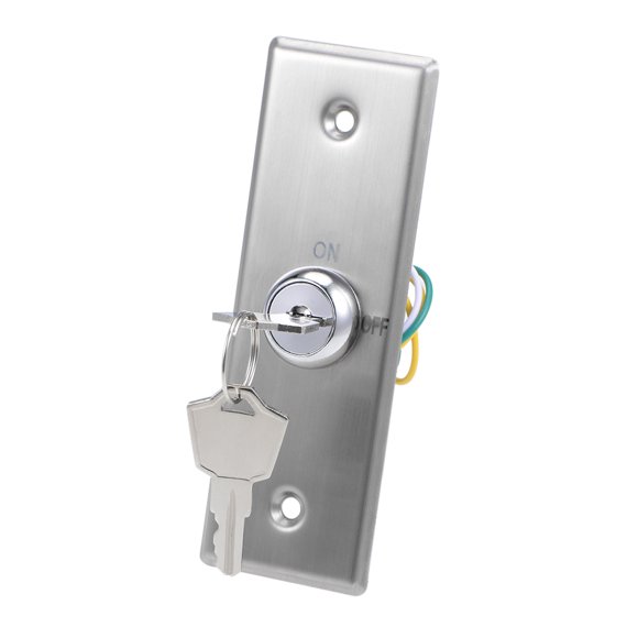 Unique Bargains Key Switch Lock On Off Exit Door Lock Emergency Door Release DPST for Access Control with 2 Keys