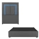 thumbnail image 1 of Box Base Cama Individual + Cabecera Bora Gris Oscuro, 1 of 8