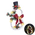 thumbnail image 2 of sweethay Nueva de flores de Navidad para árbol de Navidad colgante muñeco de nieve ciervos decoraciones anillo de vid Artificial suministros Kits de decoración para fiestas No.01, 2 of 6